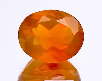 AAA Natural Mexican Fire Opal Oval Loose Gemstone: For Making Jewelry 2.5 Ct 11x9x6mm