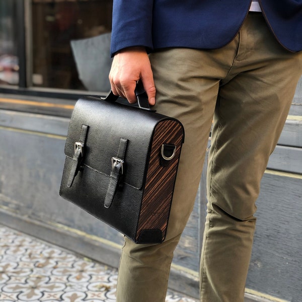 Leather Briefcase - Etsy