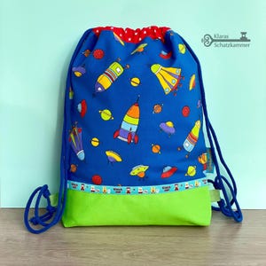 Raket sporttas / sporttas met naam / gepersonaliseerde stoffen tas voor kinderen / kleuterrugzak / sporttas