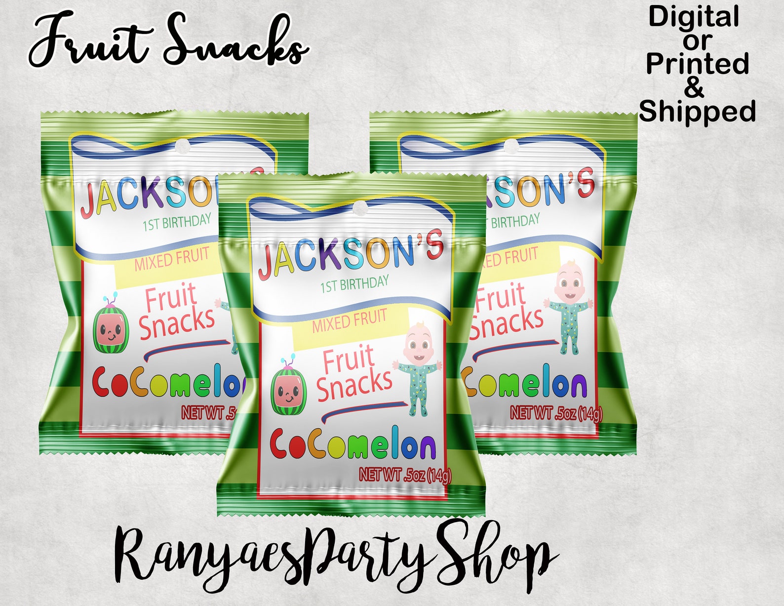Inspired Fruit Snack Labels Party Favors Etsy