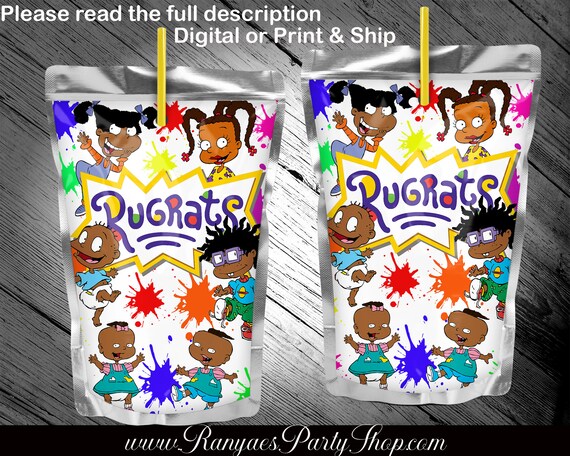 African American Rugrats Juice Pouch Label Rugrats Party Etsy