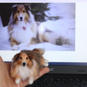 Custom pet portrait felted dog, miniature felted dog portrait, memorial portrait dog, personal portrait of a dog