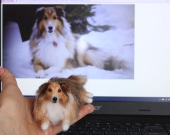 Custom pet portrait felted dog, miniature felted dog portrait, memorial portrait dog, personal portrait of a dog