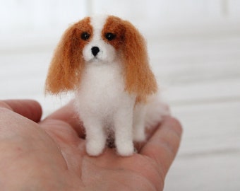 Retrato de mascota personalizado de fieltro, retrato de mascota personalizado de perro en memoria, perro miniatura de fieltro, regalo para amantes de los perros, animales de fieltro.