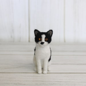 Anpassat husdjursporträtt tovad katt, minnesporträtt av katt, liten kattunge, miniatyr tovad katt, tovad djurkatt bild 7