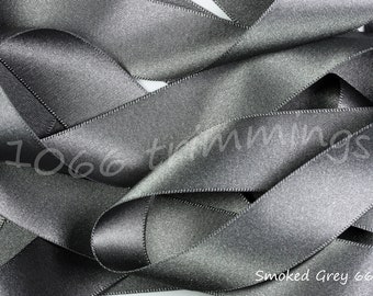 40mm Berisfords Smoked Grey Grosgrain Ribbon 20m Reel