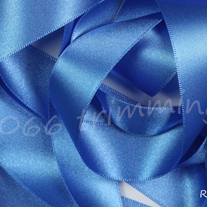 Royal Blue 12 Berisfords Double Satin Ribbon 3mm 7mm 10mm 15mm 25mm 35mm 50mm 70mm Korte Lengtes en Full Reels Gratis P&P