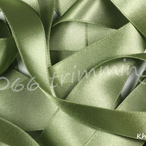 Khaki 80 Berisfords Double Satin Ribbon  3mm 7mm 10mm 15mm 25mm 35mm 50mm 70mm Short Lengths and Full Reels Free P&P