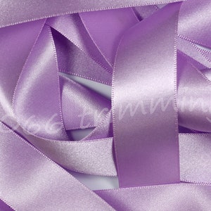 Helio lilas 7 Berisfords Double ruban de Satin 3mm 7mm 10mm 15mm 25mm 35mm 50mm 70mm courtes et bobines pleins libre P & P