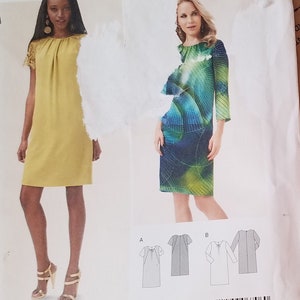 Patrones de costura para vestidos casuales de mujer, tallas 10-20, Burda 6706 sin cortar