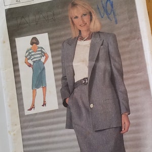 Vintage 80s Blouse Sewing Patterns for Womens Skirt Lined Jacket and Pullover Blouse Wardrobe, Misses Size 14 Simplicity 6981 Uncut