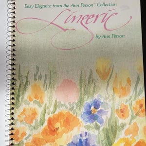 Livre de patrons de couture de lingerie vintage des années 80 pour femme, slip caraco culotte BraEasy Elegance de la collection Ann Person, impression 1985