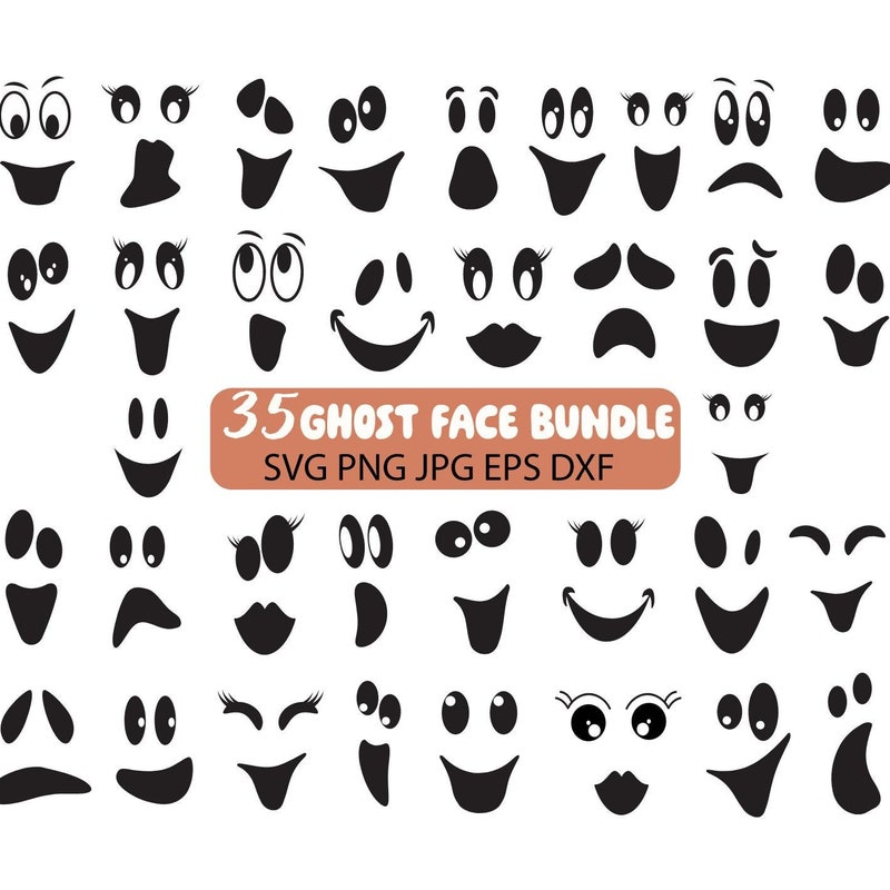 Ghost Face Svg - Etsy