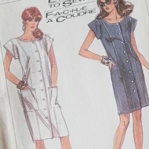 casual 80s fashion dresses Butterick 3447 Womens Dress Pattern, 80s Dress Pattern, Long Dress Pattern, Summer Dress Pattern, Casual Dress *size 8-10-12* UNCUT (1989)