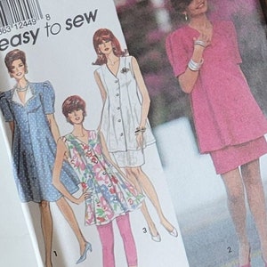Modelli di cucito premaman per abiti da donna, gonne, tuniche, leggings, Simplicity 7811, taglie 18 20 22 24, non tagliati, stampati, 1992
