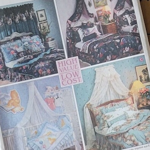 May include: A Simplicity sewing pattern for making canopies. The pattern is for size 9401 and includes instructions for making a variety of canopy styles. The pattern is illustrated with four different canopy designs, each with a different style and fabric.