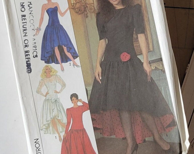 Vintage Prom Dress Sewing Patterns for Womens Formal Dresses Strapless ...