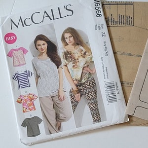 May include: A sewing pattern for a women's top with short sleeves. The pattern includes instructions and diagrams for making the top. The pattern is labeled "M6566" and is for sizes ZZ (Ling-Xig-Xx).
