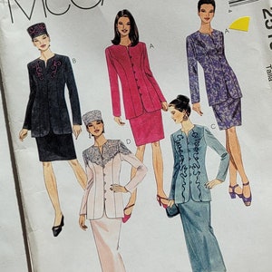 Skirt and Jacket Sewing Patterns for Womens Skirts Hat and Dressy Lined Jacket, McCalls Patterns 2519, Misses Size 8 10 12 Uncut Print 1999