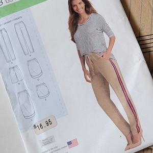 Simplicity 1428 Sewing Patterns for Womens Casual Pants Shorts Skirts, Plus Size 16 18 20 22 24 Uncut