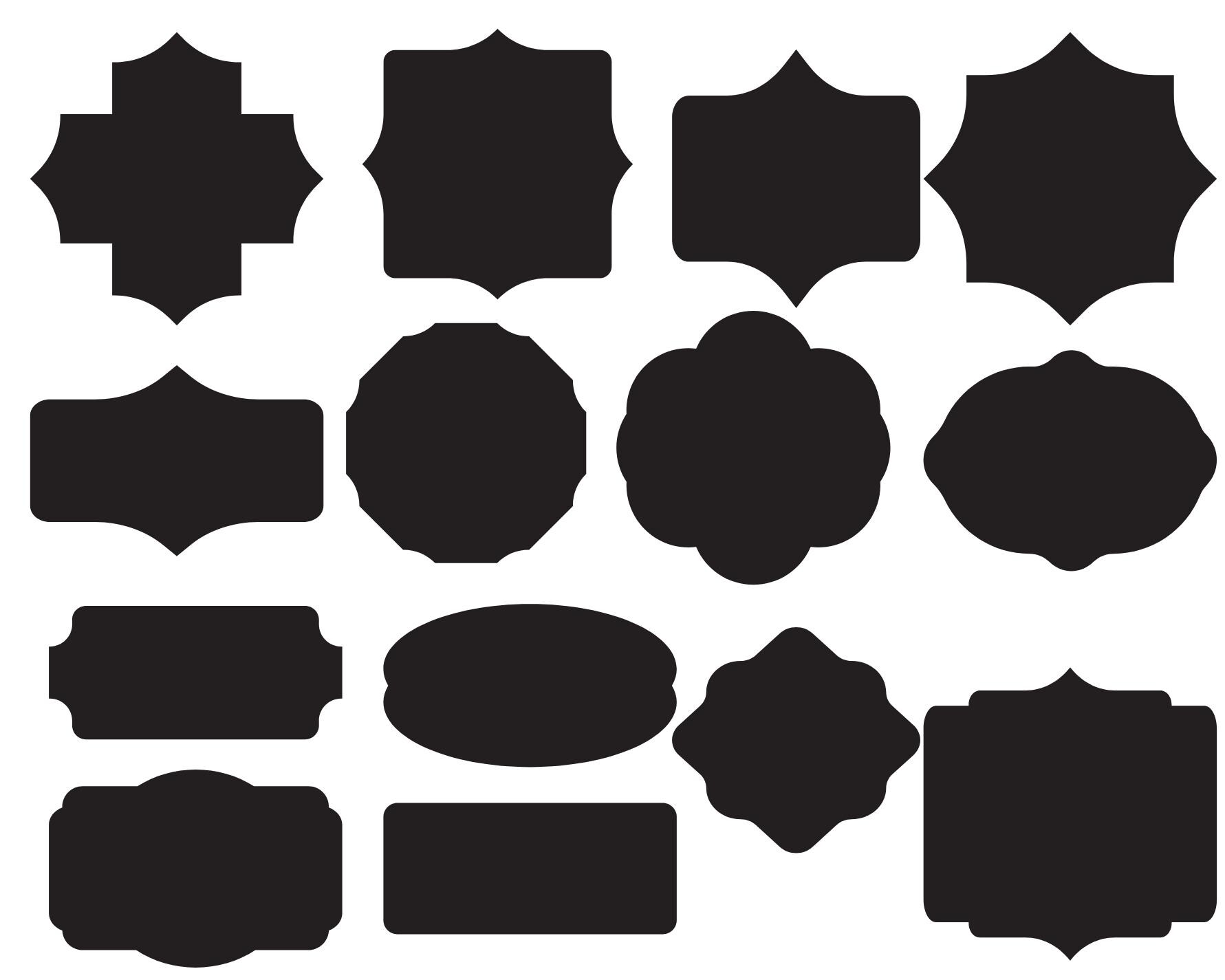 Bracket Frame Bundle Sign Shapes SVG Clipart Vintage Labels Tags Laser ...