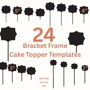 Cadre pour gâteau modèle lot de fichiers SVG pour gâteau d'anniversaire personnalisé fichiers découpés au laser, bricolage pour gâteau de mariage blanc formes Dxf Eps Png
