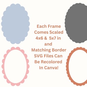 Scalloped Oval Frame SVG Scallop Border PNG Invitation Shapes, Wedding Invite Card Making & Label, Frame Template Digital Frames Png Dxf Eps