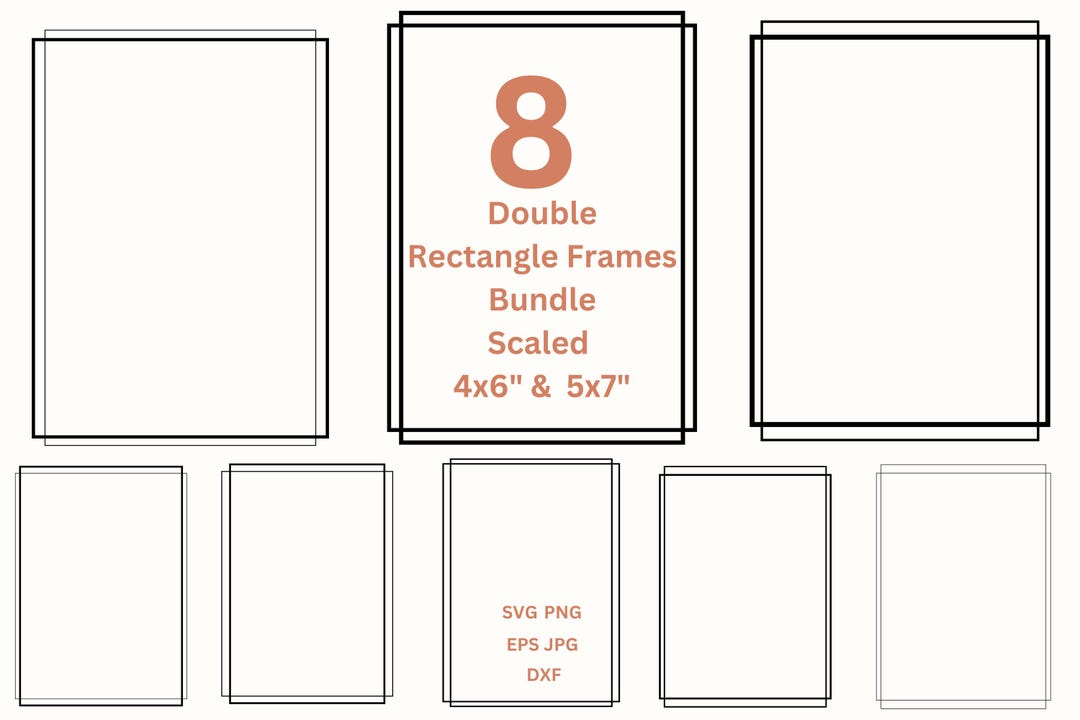 Double Rectangle Frame SVG Line Borders PNG Clipart, Invitation ...