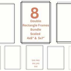 Doppel Rechteck Rahmen SVG Linie Borders PNG Clipart, Einladung & Hochzeit Einladen Kartenherstellung Grußkarte SVG Druckbare Ränder Eps Dxf Jpg