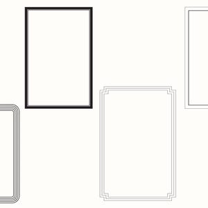 Rectangle Borders SVG PNG Wedding Invitation Frames Clipart, Invite Card Making & Labels SVG, Digital Borders Png, Cut Files Svg Jpg Dxf Eps