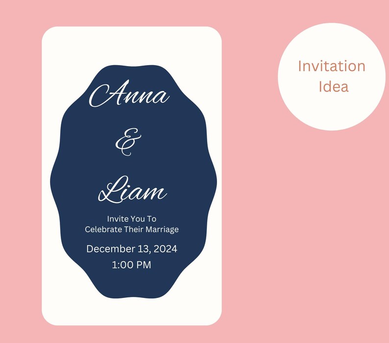 Invitition Shape Text Shape Wedding Invitation Suite Shapes SVG Bundle Wavy Invitation Card ...