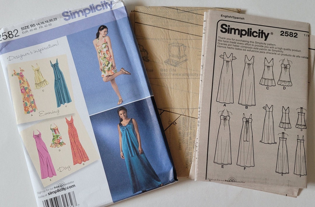 Long Dress Sewing Patterns for Womens Spring Dresses Sleeveless Maxi ...