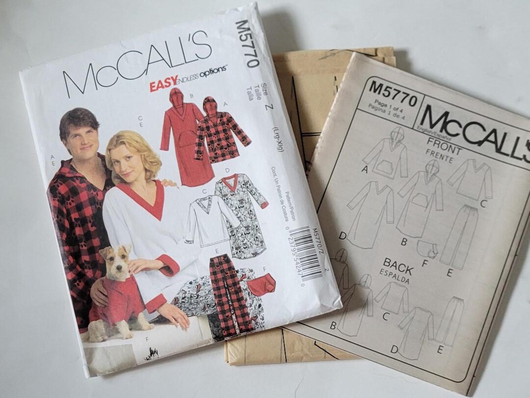 Matching Pajama Set Sewing Pattern Sleepwear Pants Shorts Top and ...