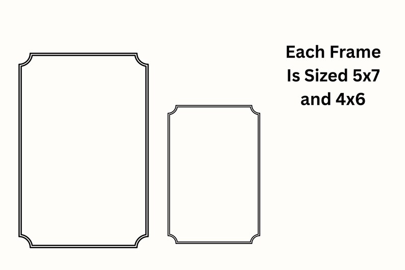 Rectangle Borders SVG PNG Wedding Invitation Frames Clipart, Invite Card Making & Labels SVG, Digital Borders Png, Cut Files Svg Jpg Dxf Eps