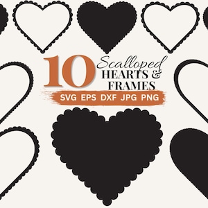 Gratänghjärta SVG-filer för Cricut Cardstock-designer Alla hjärtans dag Clipart, Die Cut-former Laserskurna filer DXF, korttillverkning pappersutklipp