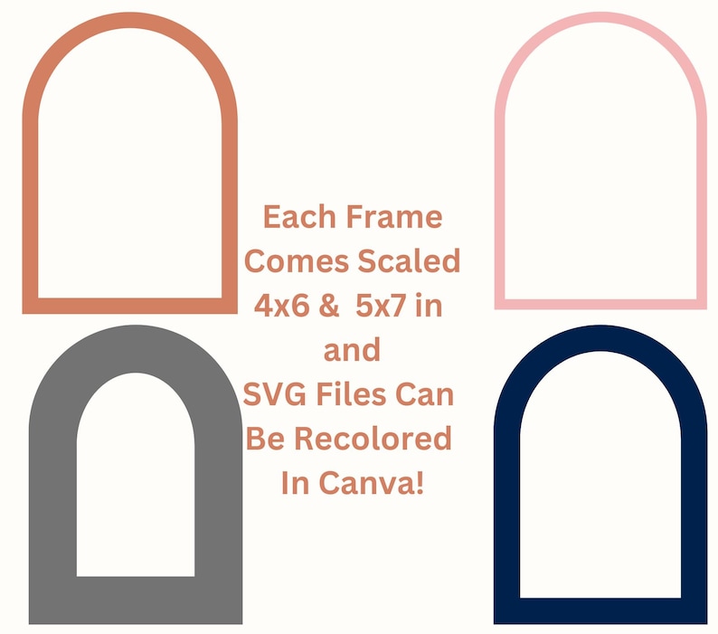 Thick Picture Frame Laser Cut Files SVG Arch Photo Mat Printable Bundle ...