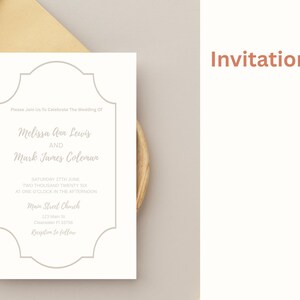 Ornate Shapes SVG Menu Card SVG Wedding Invitation Cut File Laser Cut File Border Clipart, Elegant Invitation Template Cricut Wedding Invite