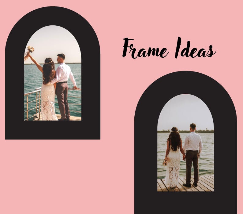 Thick Picture Frame Laser Cut Files SVG Arch Photo Mat Printable Bundle ...