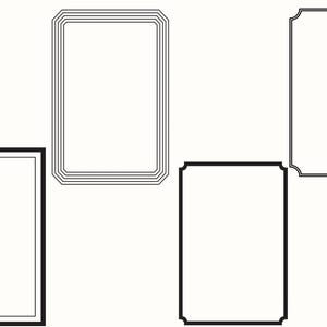 Rectangle Borders SVG PNG Wedding Invitation Frames Clipart, Invite Card Making & Labels SVG, Digital Borders Png, Cut Files Svg Jpg Dxf Eps