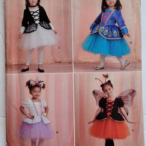Kleinkind Mädchen Schnittmuster Halloween Kostüme Kinder, Einfachheit R10325 Kleinkind Tüllrock Größe 3-4 Schmetterling Einhorn Pfau Katze