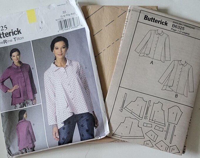 Womens Blouses Sewing Pattern Tops Long Sleeve, Butterick Patterns ...