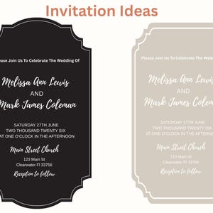 Ornate Shapes SVG Menu Card SVG Wedding Invitation Cut File Laser Cut File Border Clipart, Elegant Invitation Template Cricut Wedding Invite