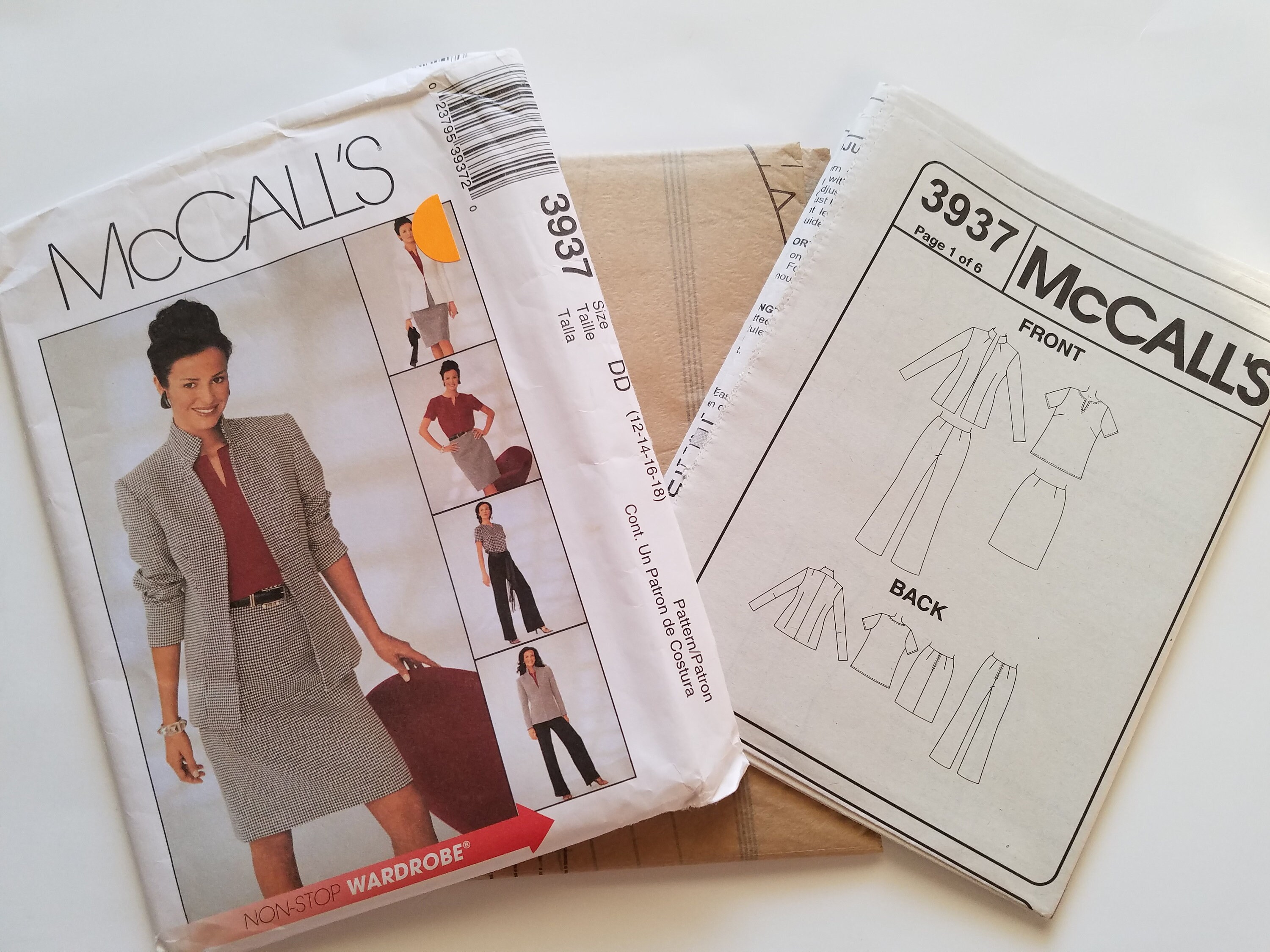 McCall's 3028 Women's Sewing Pattern Petite Lined Jacket Blouse Skirt Two Lengths Pants 12-16 UNCUT