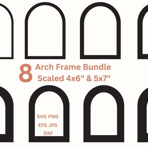Grube ramki do zdjęć SVG Bundle Arch Borders PNG, Tworzenie cyfrowych ramek do zaproszeń ślubnych, Wycinane laserowo pliki do drukowania ramek do zdjęć JPG