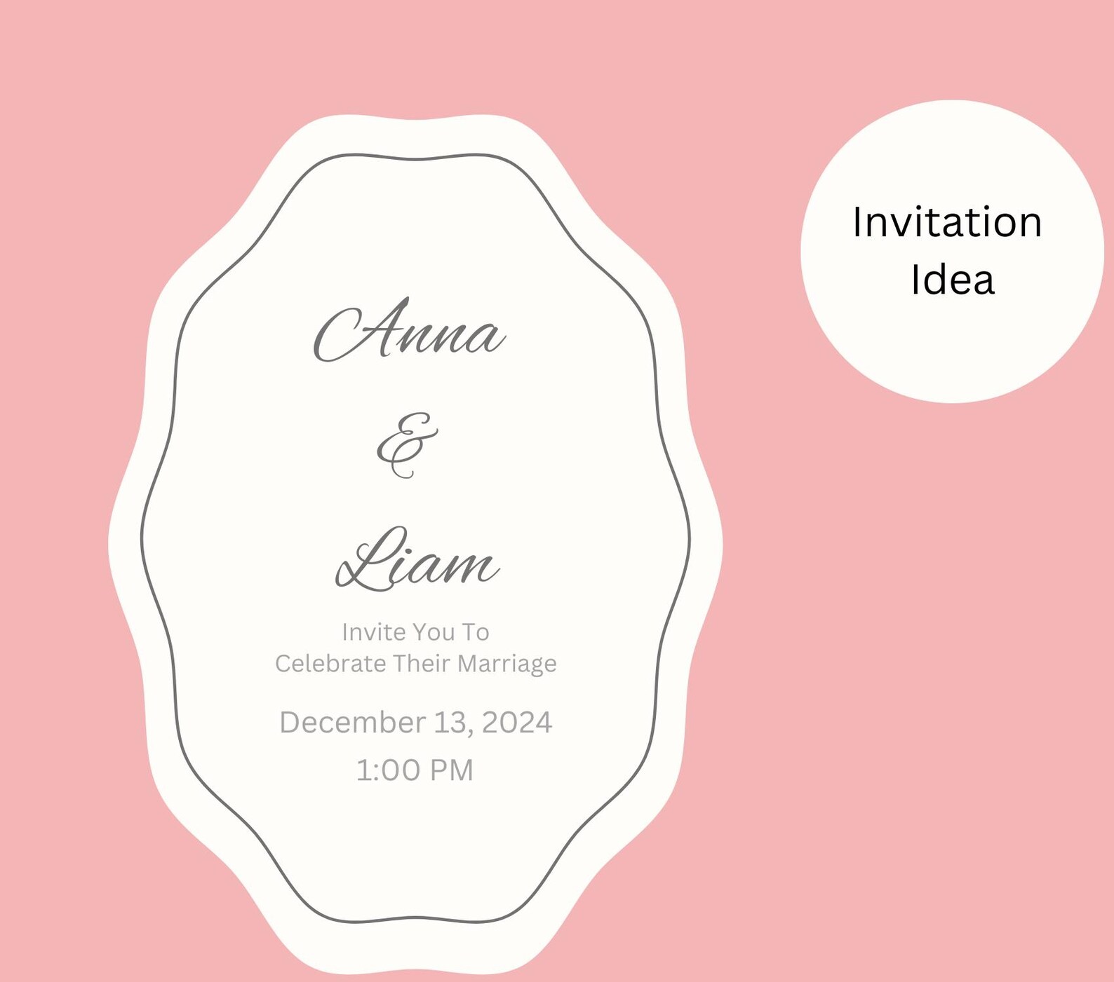 Invitition Shape Text Shape Wedding Invitation Suite Shapes SVG Bundle Wavy Invitation Card ...