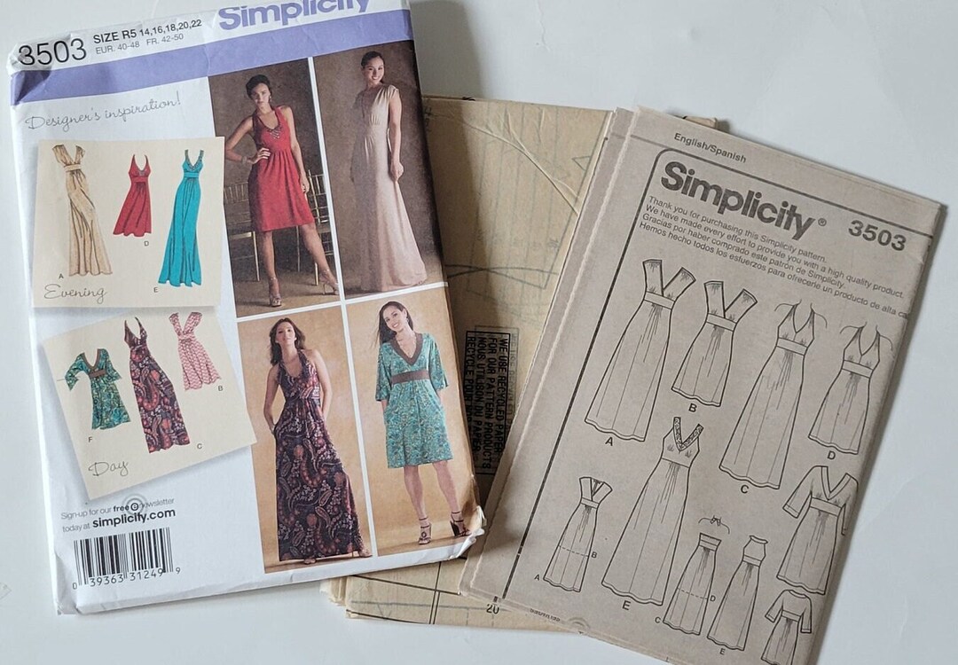 Summer Dress Sewing Patterns Womens Long Maxi Dresses and Knee Length ...