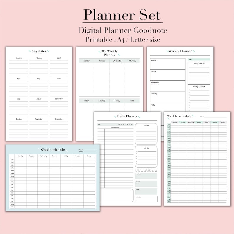 Digital Planner Digital Download Planner Printable - Etsy