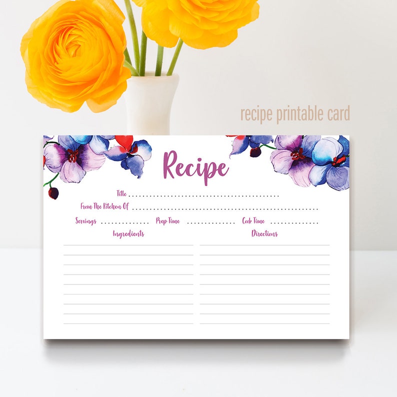 Recipe Cards for Digital Download Recipe Binder Recipe - Etsy