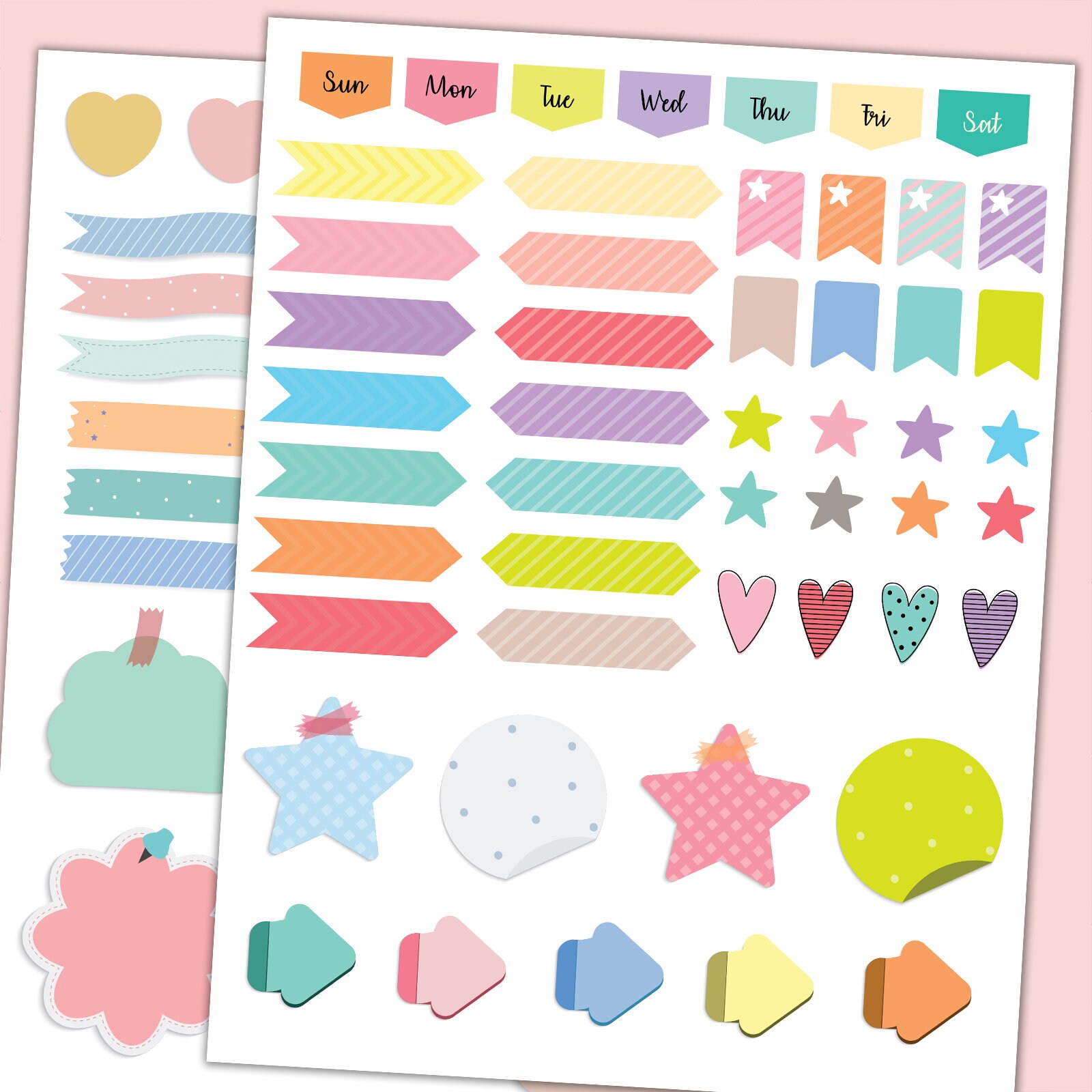 Digital Stickers for Goodnotes Planner Stickers Kawaii Etsy
