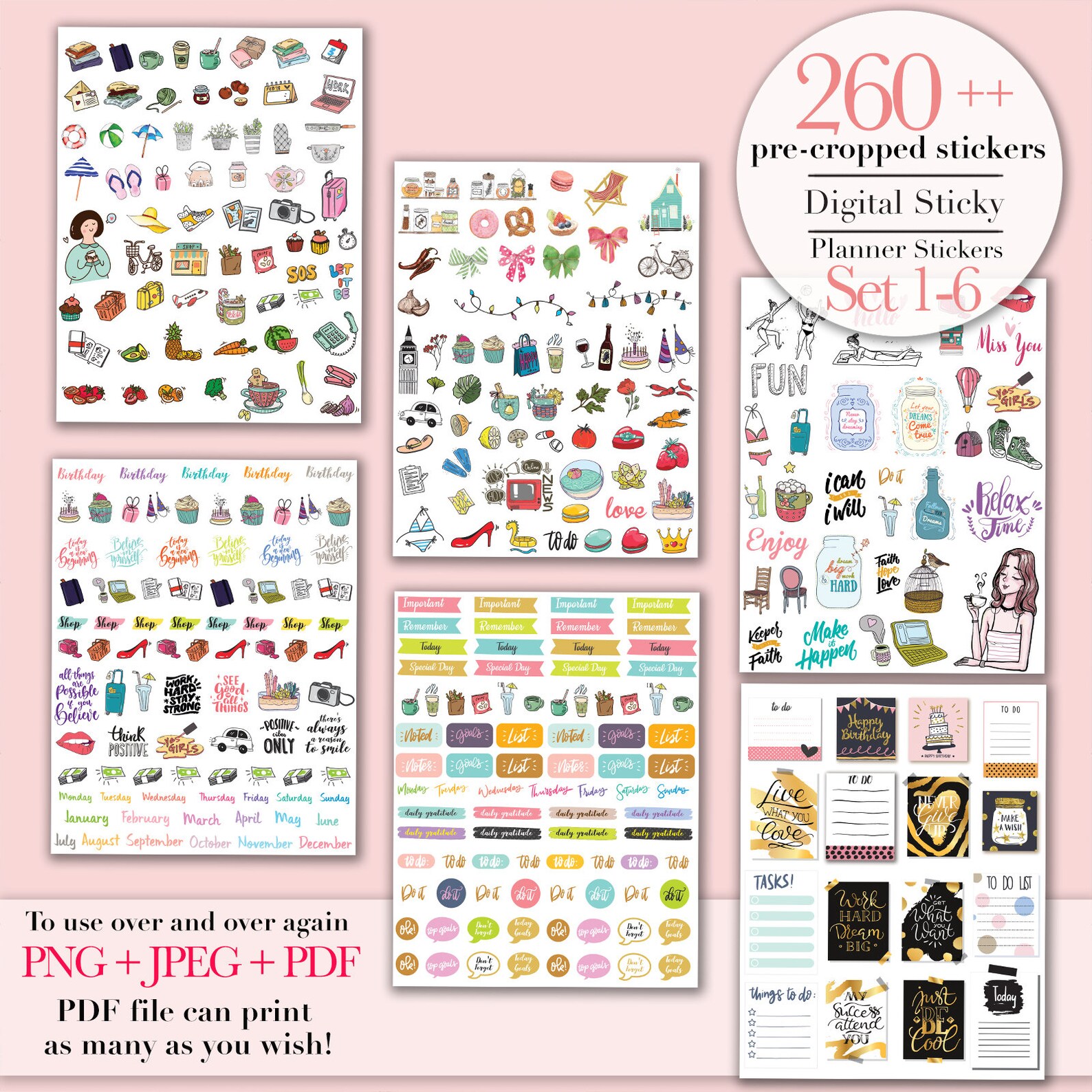 Digital Stickers for Goodnotes Planner Stickers Kawaii Etsy Australia